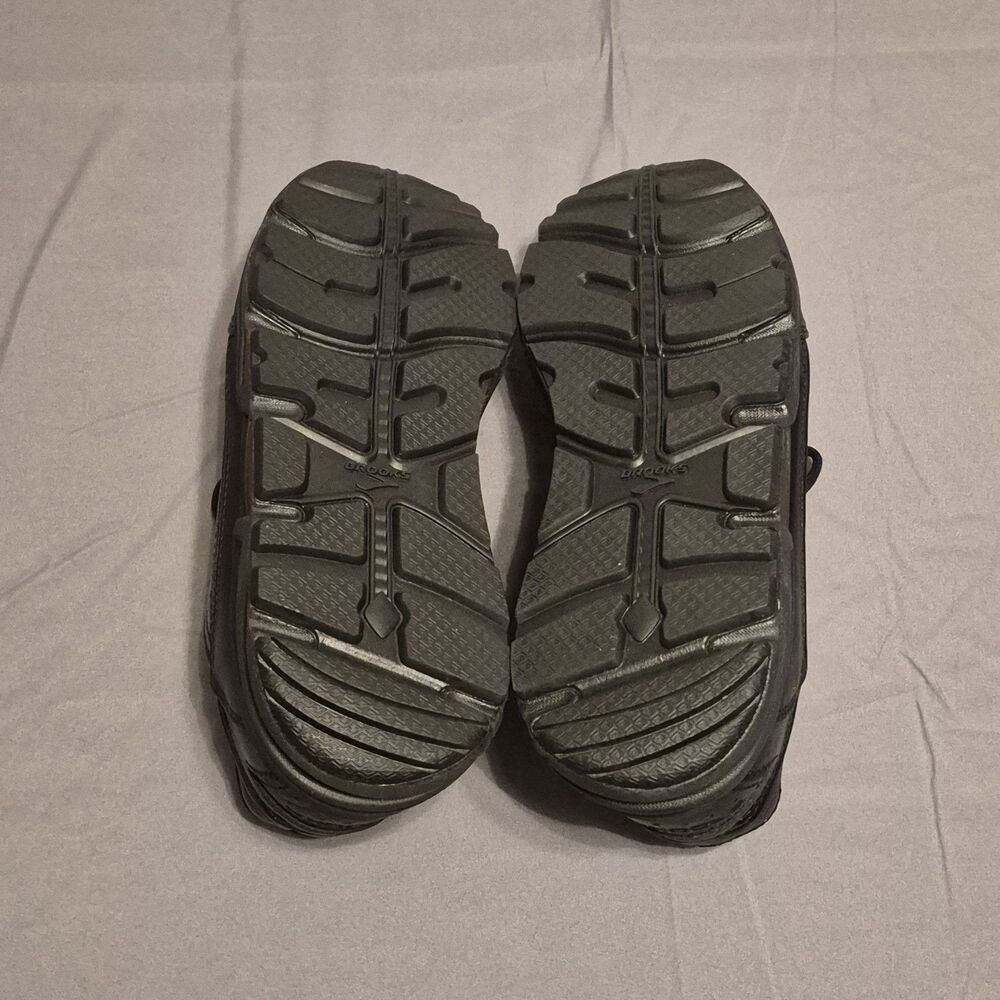 Brooks Addiction Walker Men Size 9 Wide Black Leather Shoes Sneakers 1100392E001 - Picture 5 of 6